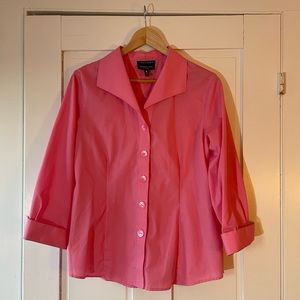 Vintage Foxcroft Pink Button Down Shirt